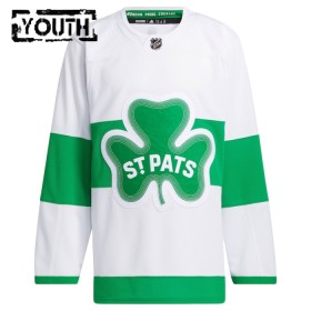 Barn Ishockey Toronto Maple Leafs tröja med eget tryck St Patricks Adidas Vit Authentic